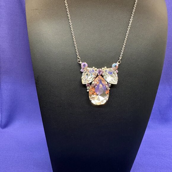 Sorrelli Large Faceted Crystal Necklace - Picture 3 of 10